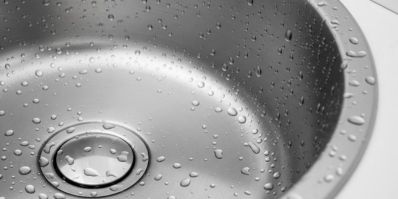 Close-up of metal basin material